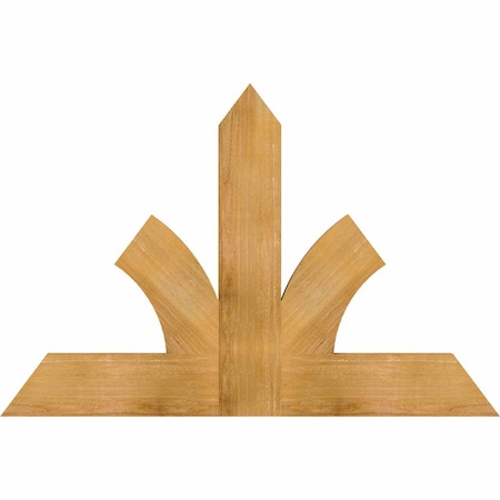 Ekena Millwork Richland Rough Sawn Timber Gable Bracket, Western Red Cedar, 48"W x 32"H x 2"D x 6"F, 16/12 Pitch GBW048X32X0206RIC00RWR